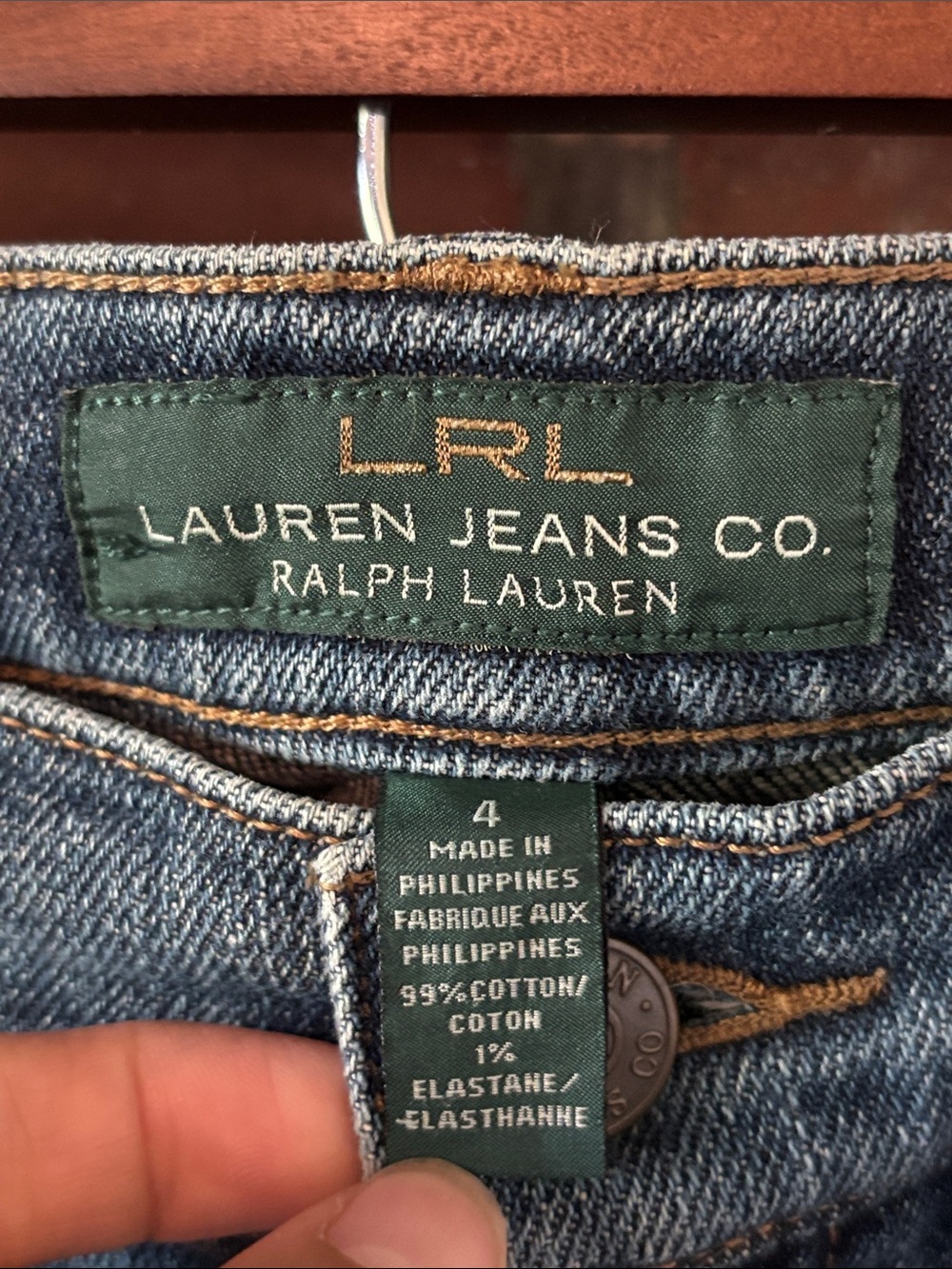Lauren Ralph Lauren Women's Mid Wash Straight Leg Jeans Size 4 - Picture 3 of 5